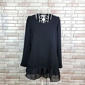 Style & Co long sleeve black top Size M